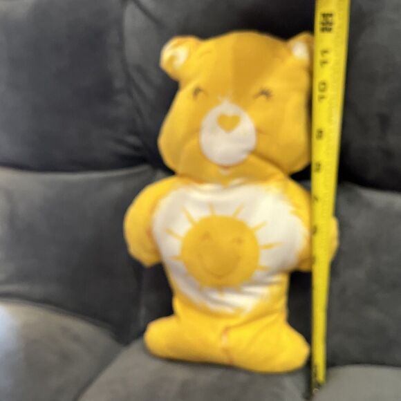 Care Bears Yellow Sunshine Bear Funshine Vintage 1980’s Hand Sewn Plush 12" - Picture 6 of 6